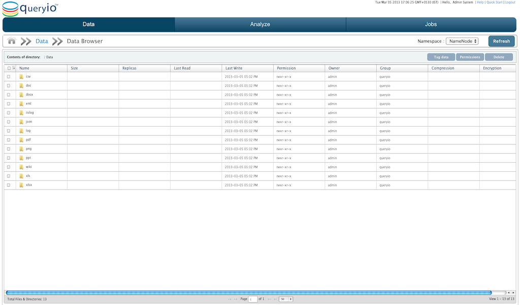 HDFS Data Browser